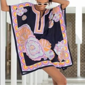 Trina Turk “Theodora” Caftan Dress ~ in Multicolored Printed
